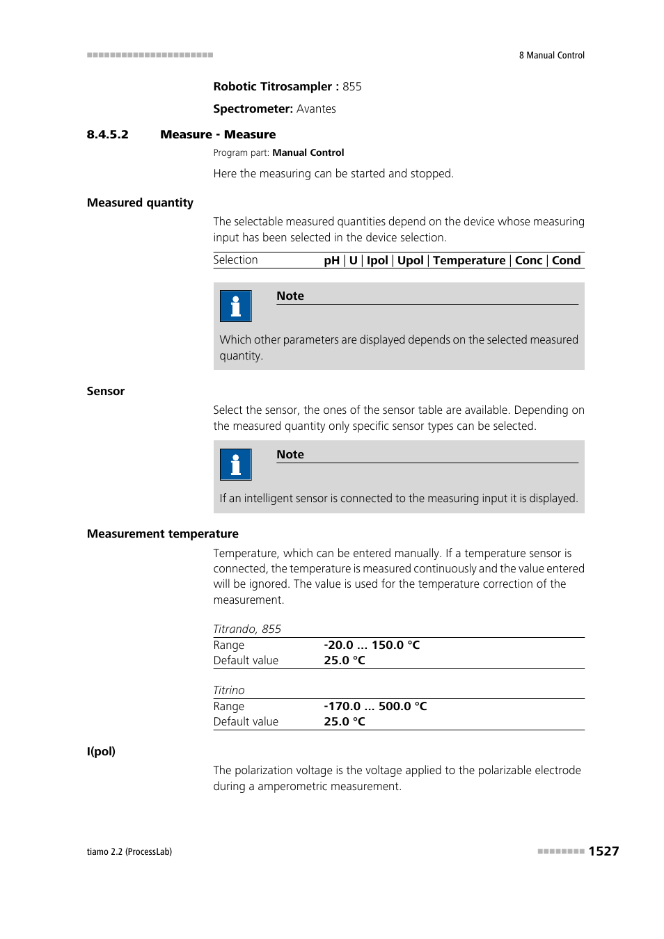 2 measure - measure | Metrohm tiamo 2.2 (ProcessLab) User Manual | Page 1543 / 1644