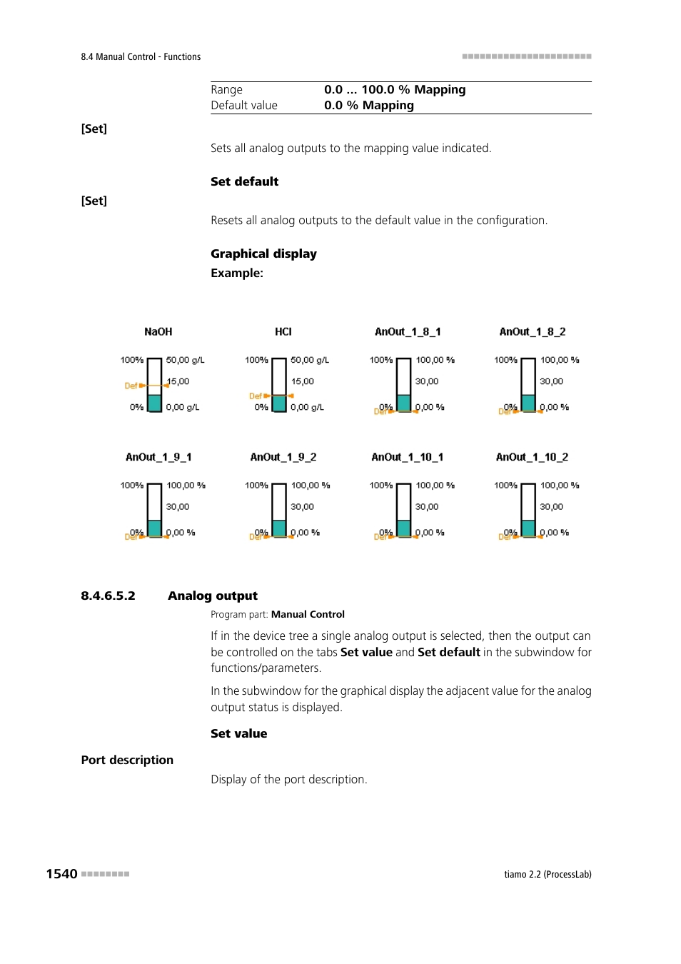 2 analog output | Metrohm tiamo 2.2 (ProcessLab) User Manual | Page 1556 / 1644