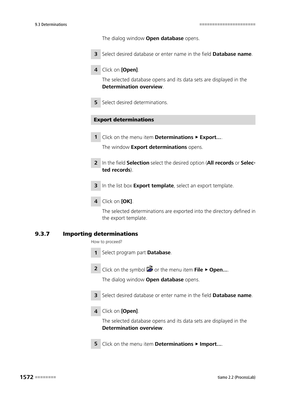 7 importing determinations, Importing determinations 2 | Metrohm tiamo 2.2 (ProcessLab) User Manual | Page 1588 / 1644