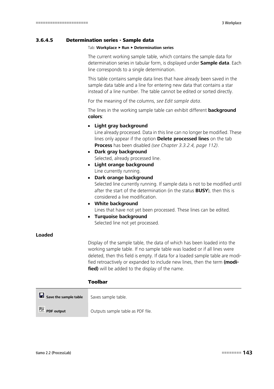 5 determination series - sample data, Edit sample table | Metrohm tiamo 2.2 (ProcessLab) User Manual | Page 159 / 1644