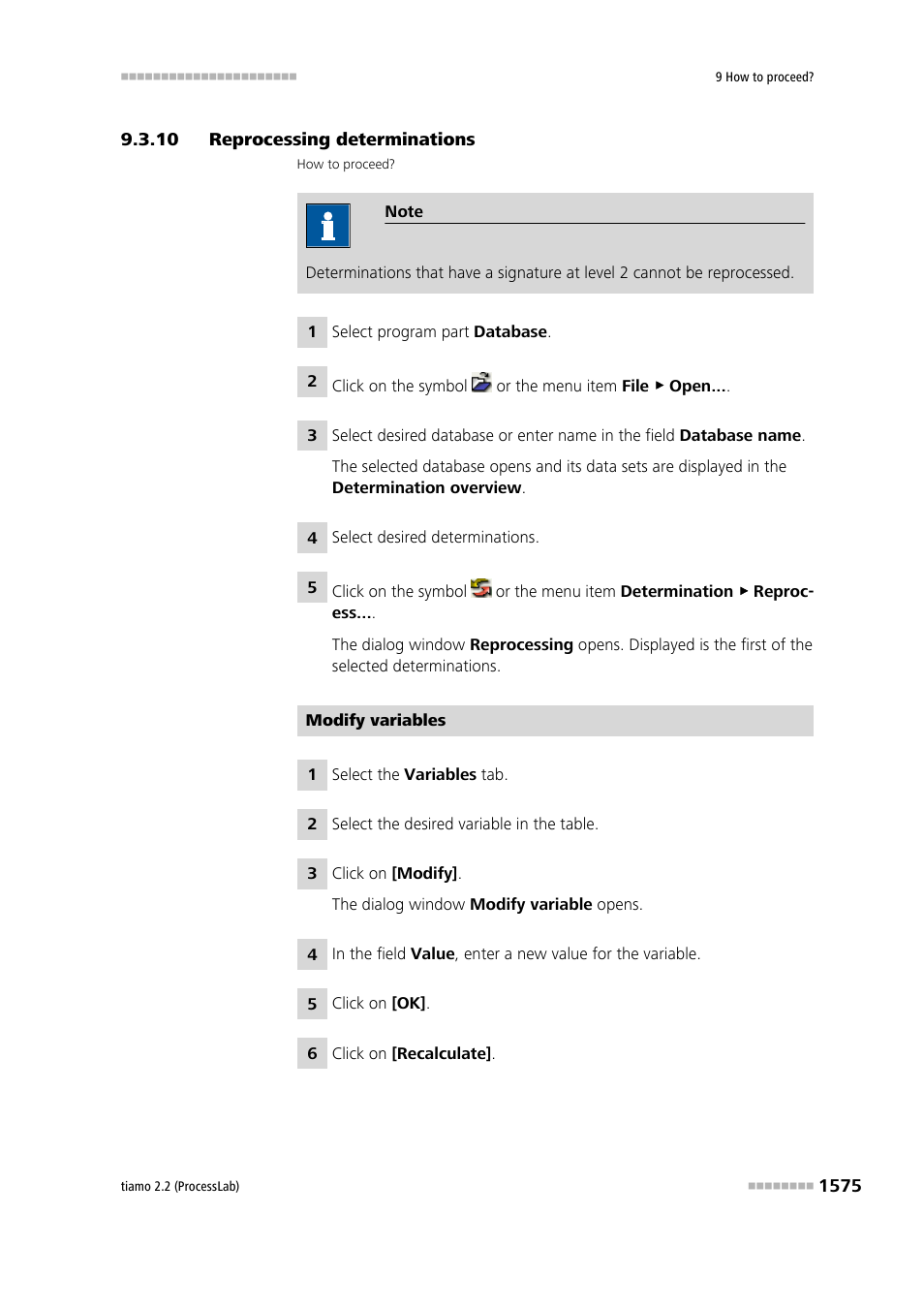 10 reprocessing determinations, Reprocessing determinations 5 | Metrohm tiamo 2.2 (ProcessLab) User Manual | Page 1591 / 1644