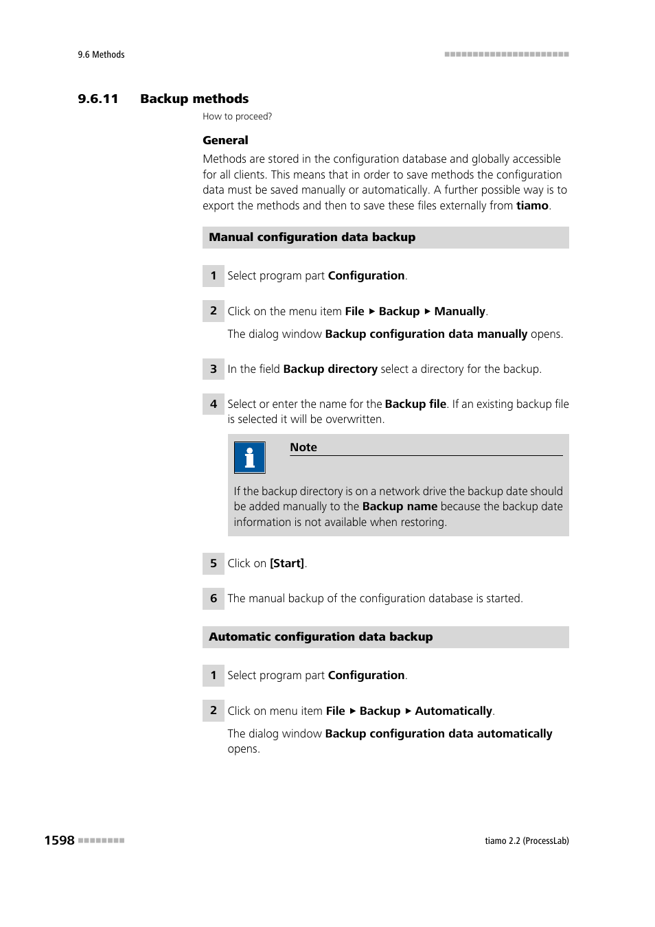 11 backup methods, Backup methods 8 | Metrohm tiamo 2.2 (ProcessLab) User Manual | Page 1614 / 1644