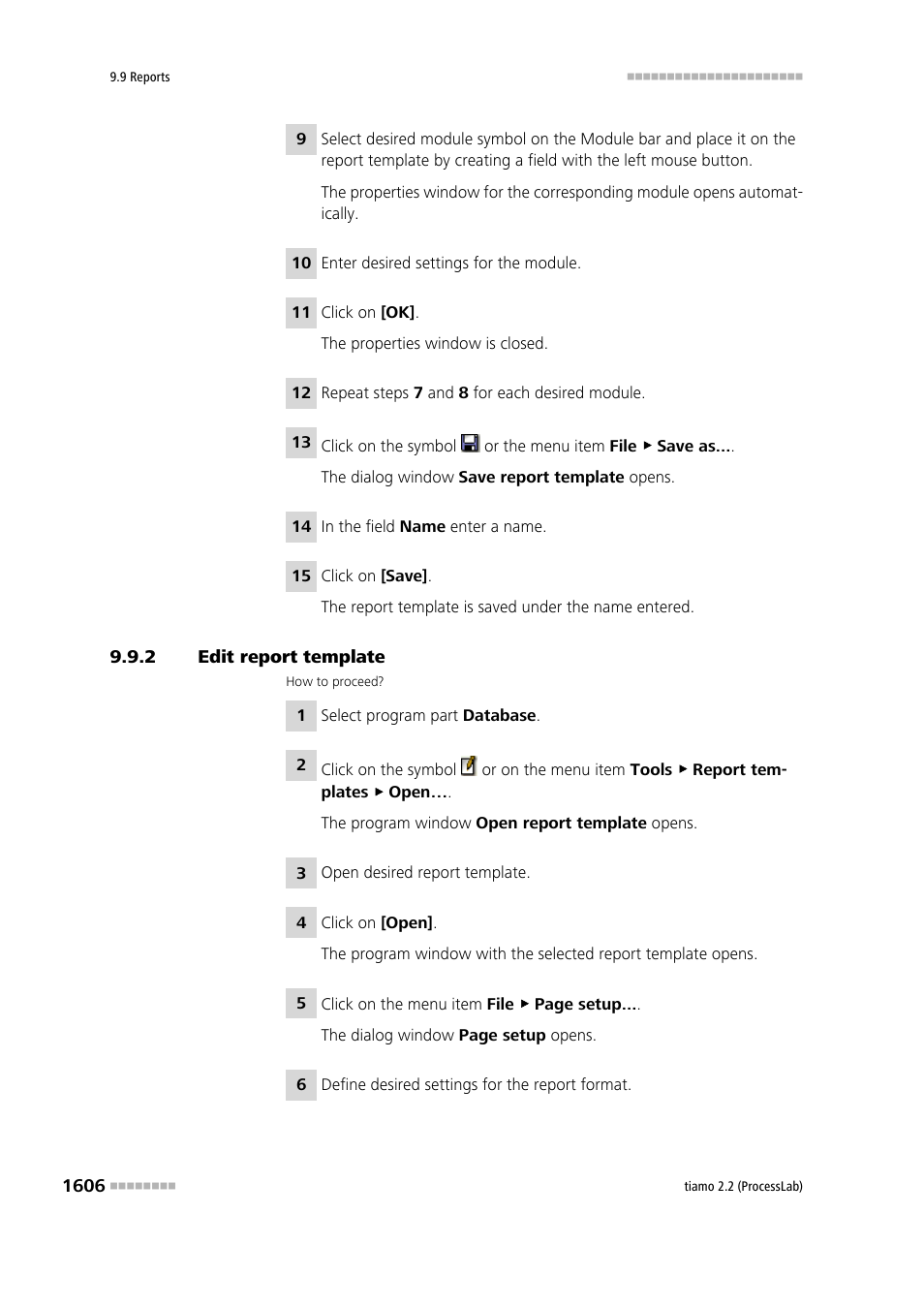 2 edit report template, Edit report template 6 | Metrohm tiamo 2.2 (ProcessLab) User Manual | Page 1622 / 1644