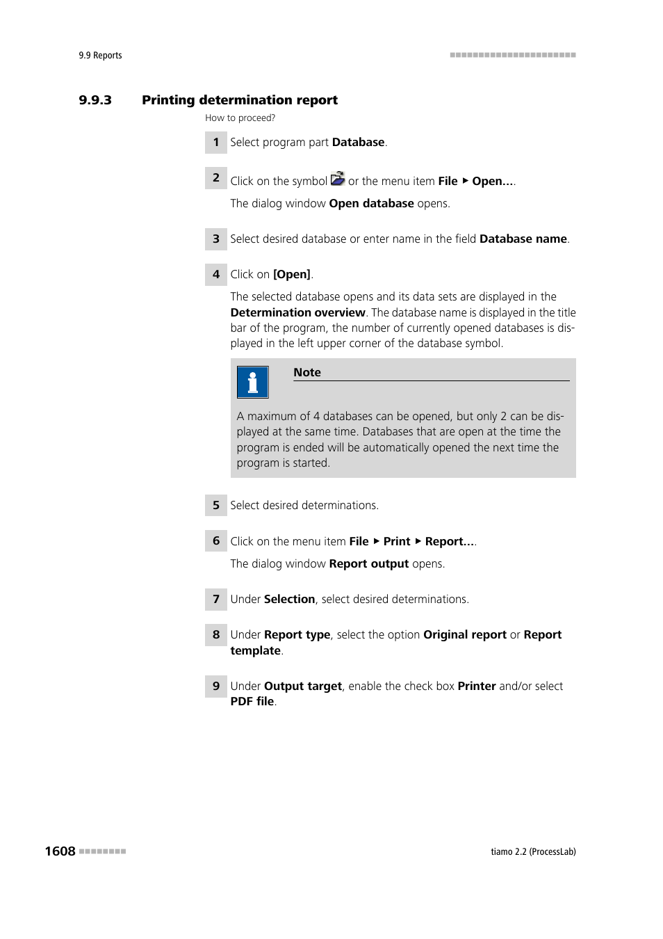 3 printing determination report, Printing determination report 8 | Metrohm tiamo 2.2 (ProcessLab) User Manual | Page 1624 / 1644