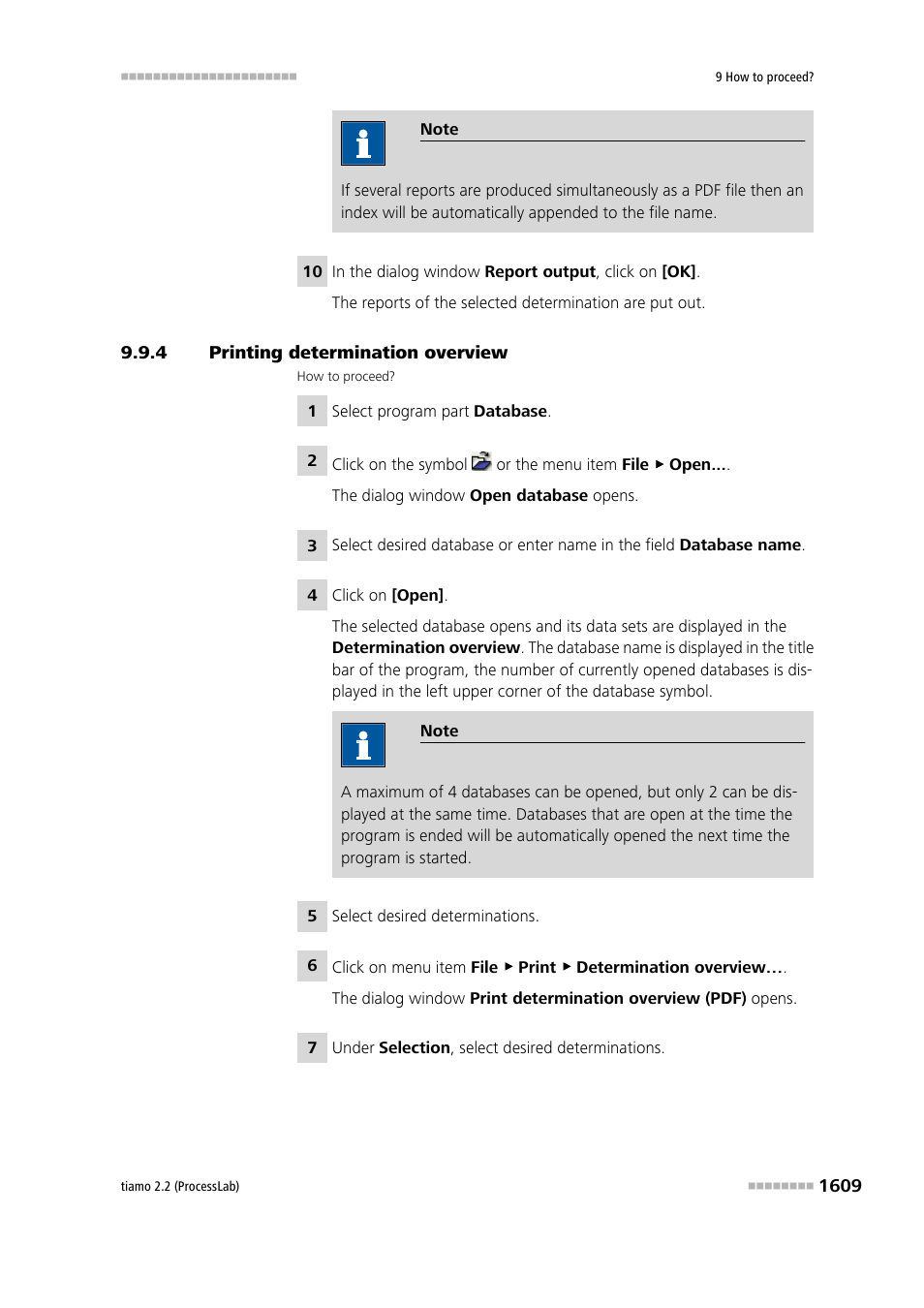 4 printing determination overview, Printing determination overview 9 | Metrohm tiamo 2.2 (ProcessLab) User Manual | Page 1625 / 1644