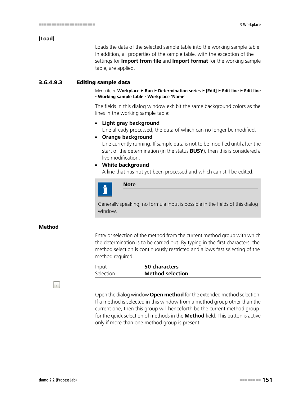 3 editing sample data, Enter sample data, Modify sample data live | Metrohm tiamo 2.2 (ProcessLab) User Manual | Page 167 / 1644