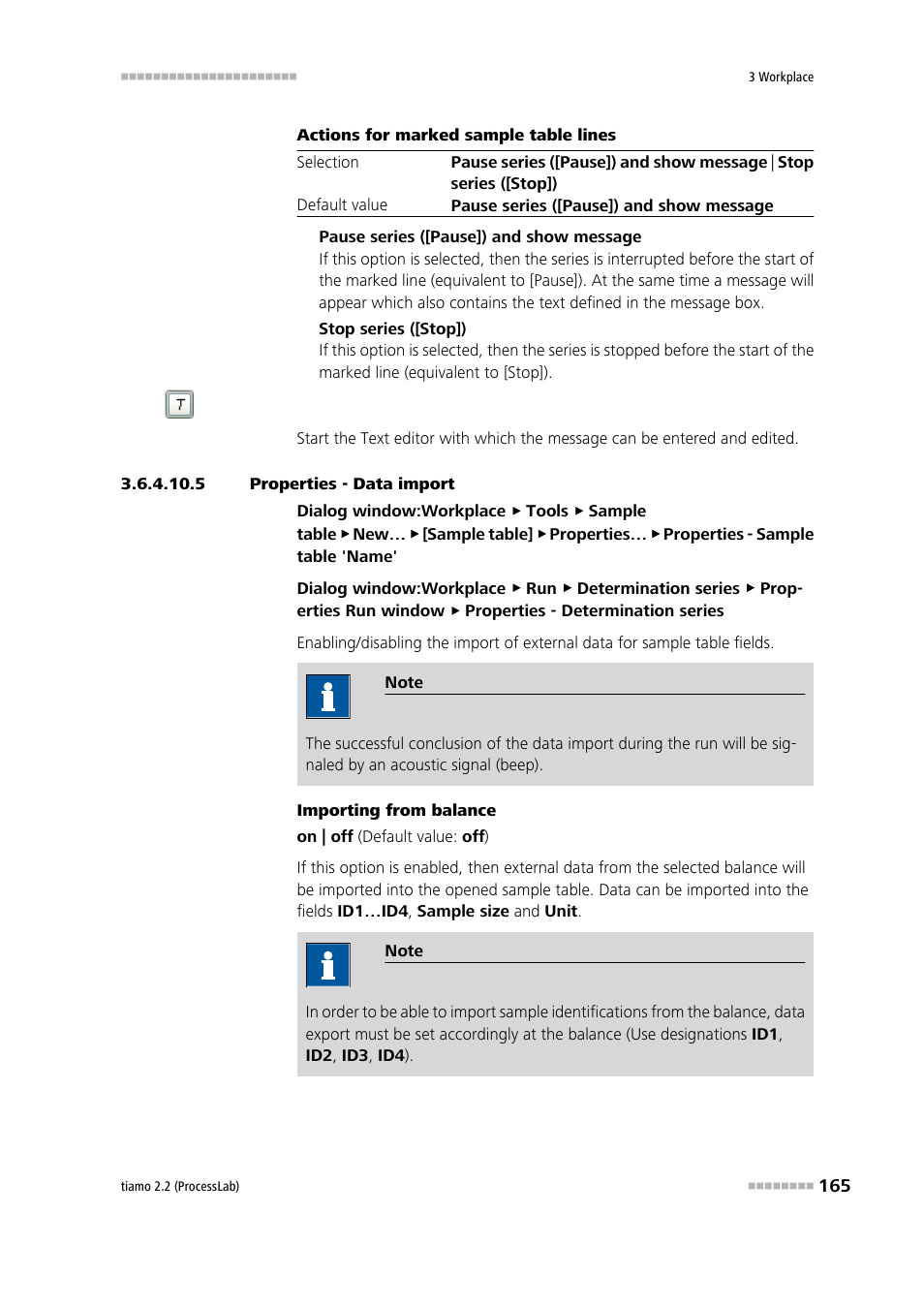 5 properties - data import | Metrohm tiamo 2.2 (ProcessLab) User Manual | Page 181 / 1644