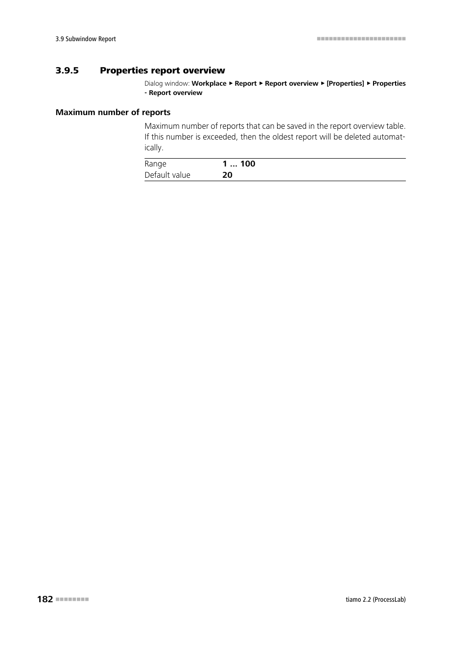 5 properties report overview, Properties report overview | Metrohm tiamo 2.2 (ProcessLab) User Manual | Page 198 / 1644