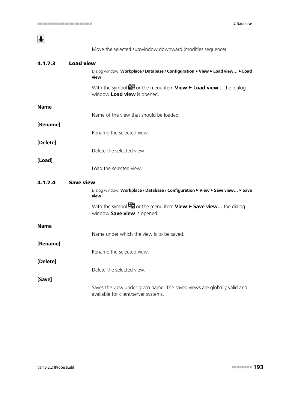 3 load view, 4 save view | Metrohm tiamo 2.2 (ProcessLab) User Manual | Page 209 / 1644