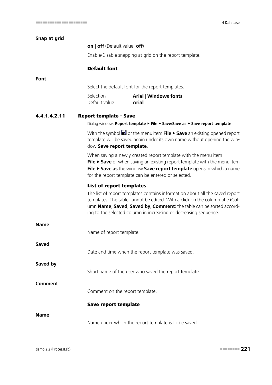 11 report template - save, Save report template | Metrohm tiamo 2.2 (ProcessLab) User Manual | Page 237 / 1644