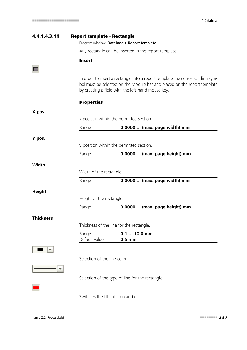 11 report template - rectangle, Rectangle | Metrohm tiamo 2.2 (ProcessLab) User Manual | Page 253 / 1644