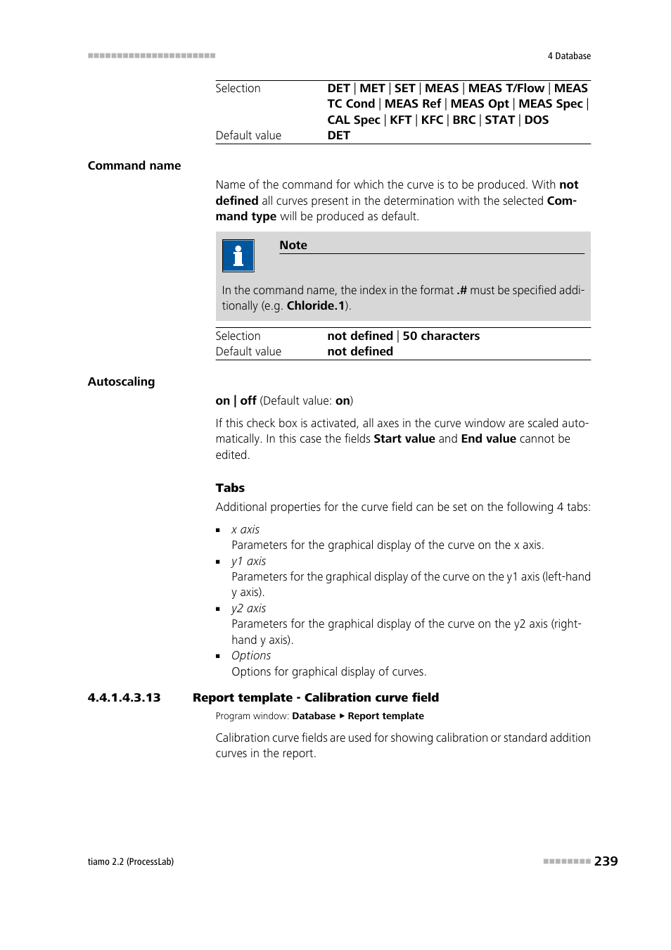 13 report template - calibration curve field, Calibration curve | Metrohm tiamo 2.2 (ProcessLab) User Manual | Page 255 / 1644