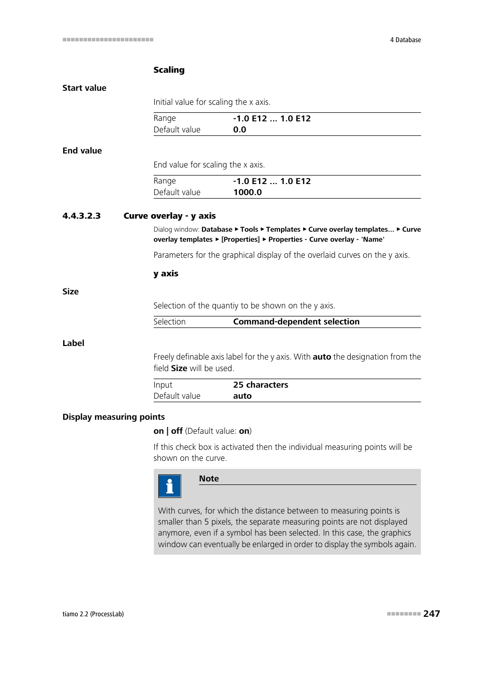 3 curve overlay - y axis, Y axis | Metrohm tiamo 2.2 (ProcessLab) User Manual | Page 263 / 1644