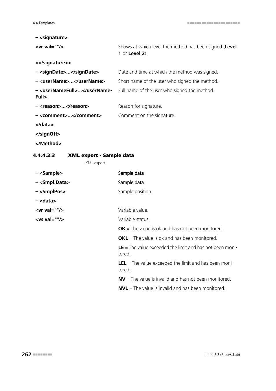 3 xml export - sample data | Metrohm tiamo 2.2 (ProcessLab) User Manual | Page 278 / 1644