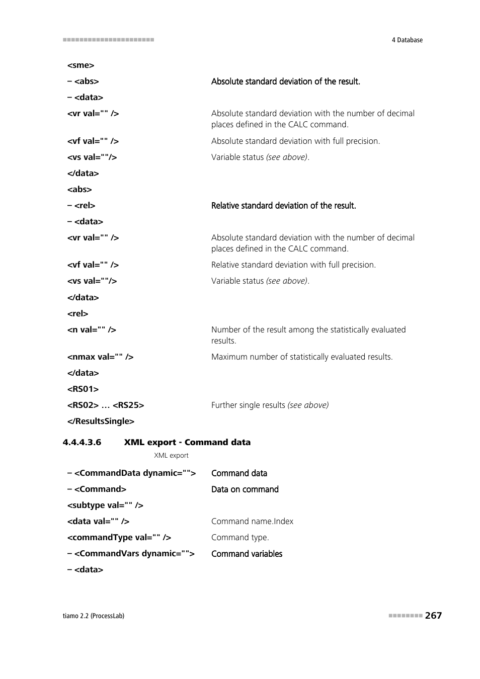 6 xml export - command data | Metrohm tiamo 2.2 (ProcessLab) User Manual | Page 283 / 1644