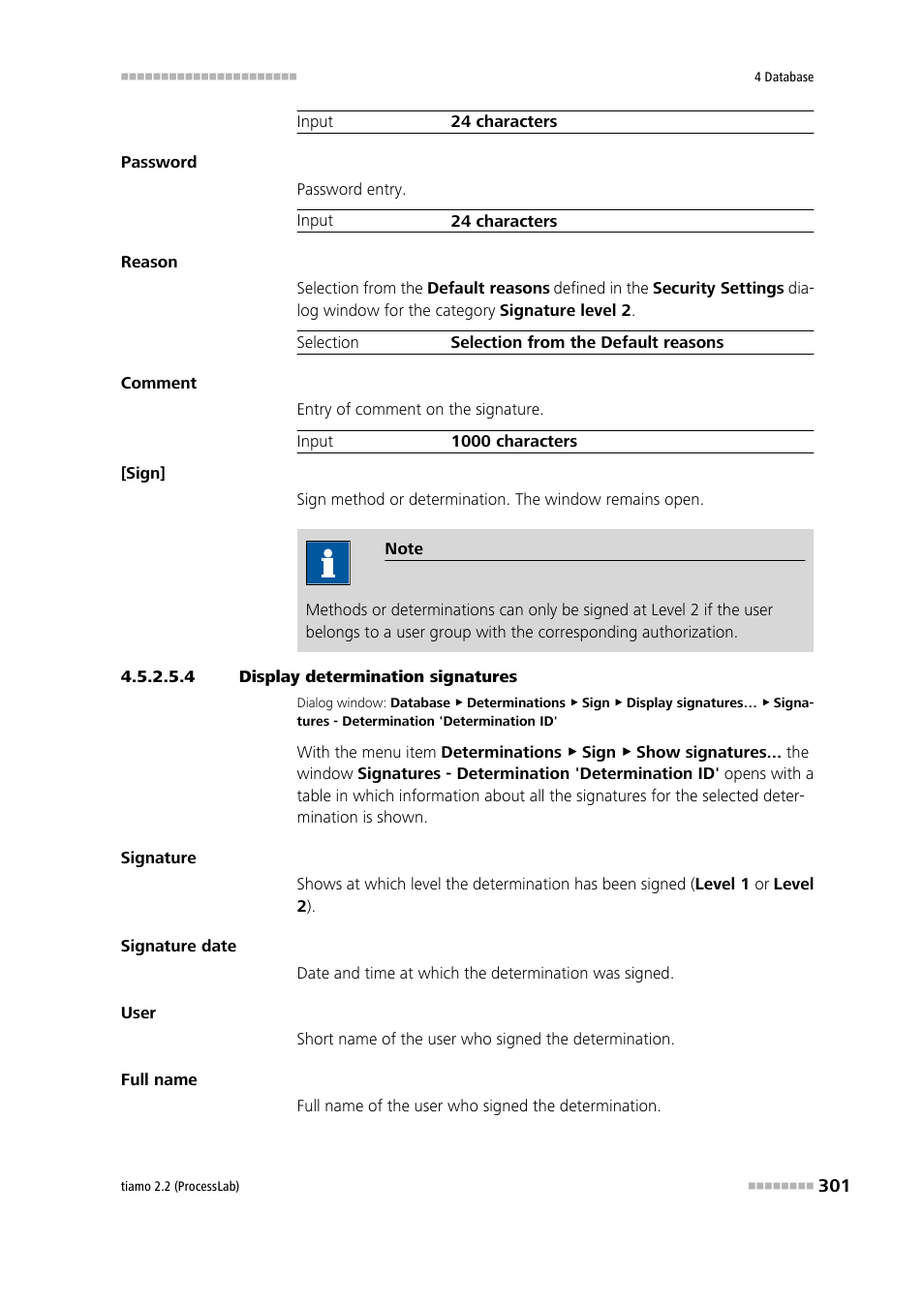 4 display determination signatures | Metrohm tiamo 2.2 (ProcessLab) User Manual | Page 317 / 1644
