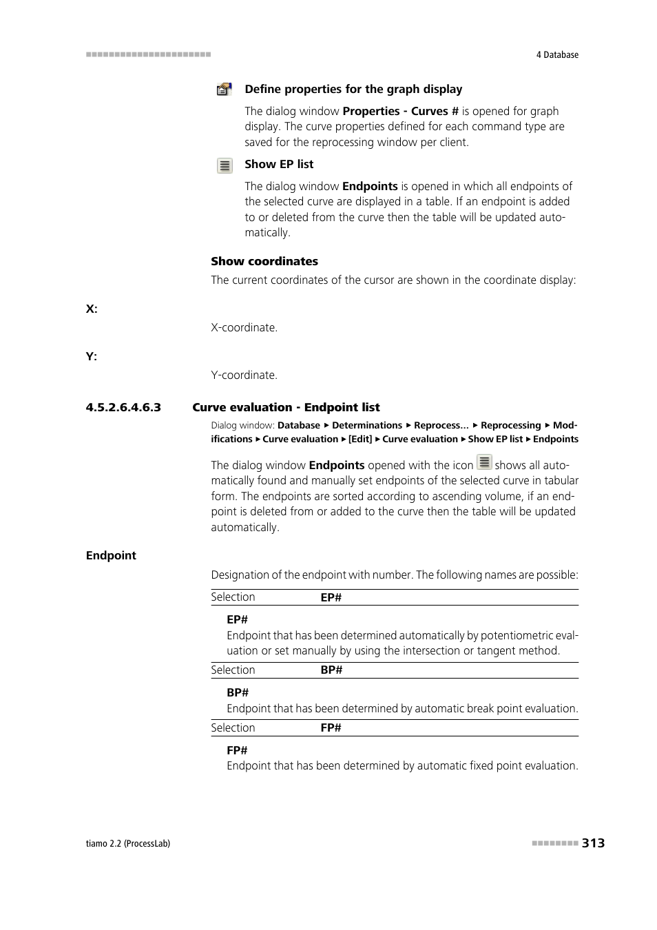 3 curve evaluation - endpoint list | Metrohm tiamo 2.2 (ProcessLab) User Manual | Page 329 / 1644