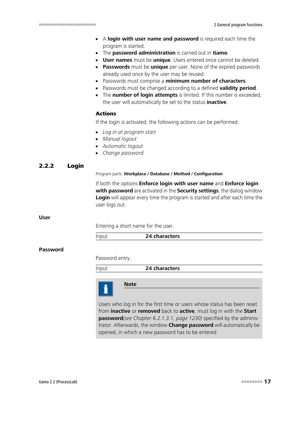 2 login, Login | Metrohm tiamo 2.2 (ProcessLab) User Manual | Page 33 / 1644