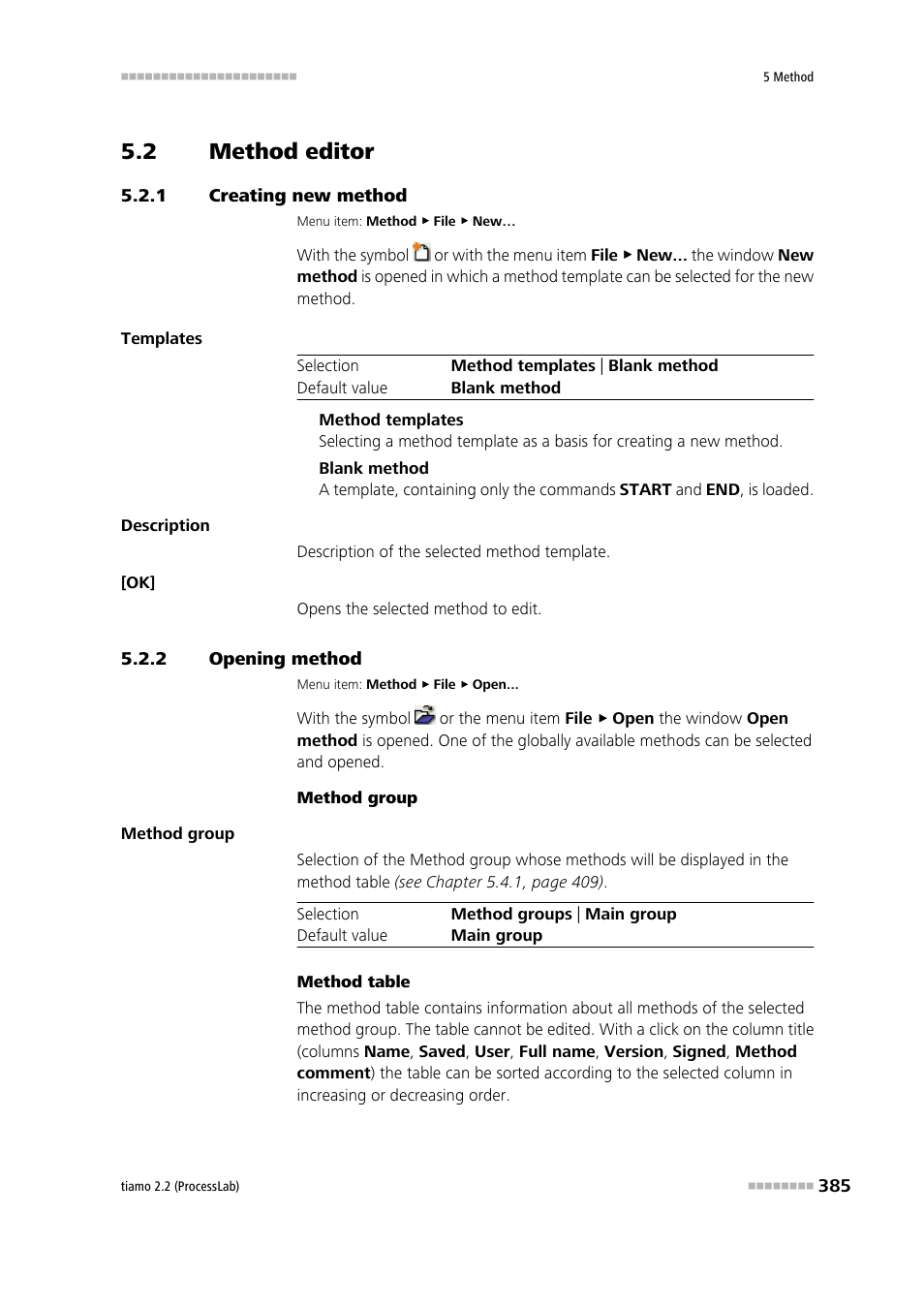 2 method editor, 1 creating new method, 2 opening method | Method editor, Creating new method, Opening method | Metrohm tiamo 2.2 (ProcessLab) User Manual | Page 401 / 1644