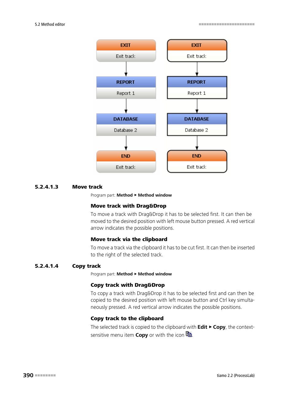 3 move track, 4 copy track | Metrohm tiamo 2.2 (ProcessLab) User Manual | Page 406 / 1644