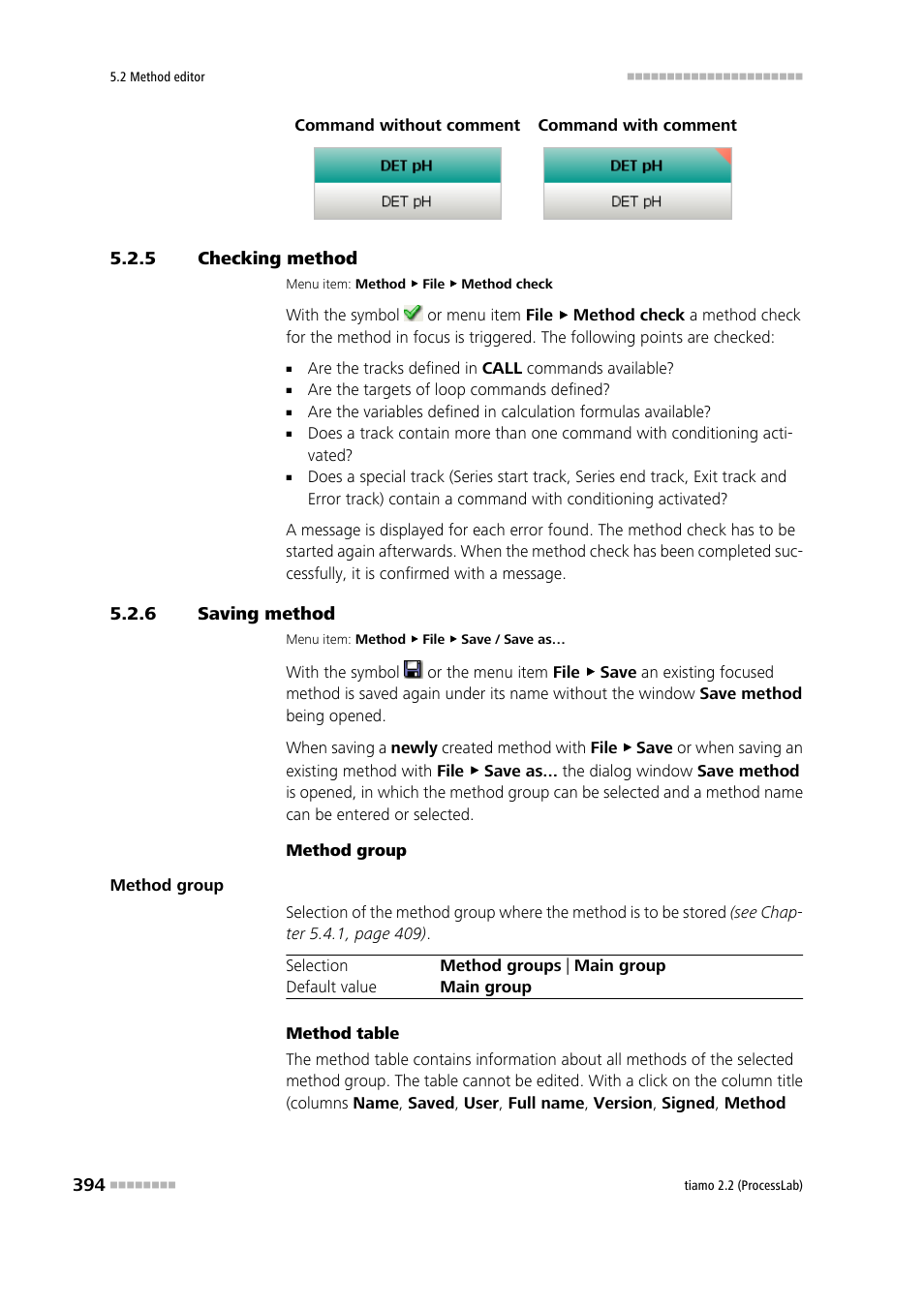 5 checking method, 6 saving method, Checking method | Saving method | Metrohm tiamo 2.2 (ProcessLab) User Manual | Page 410 / 1644