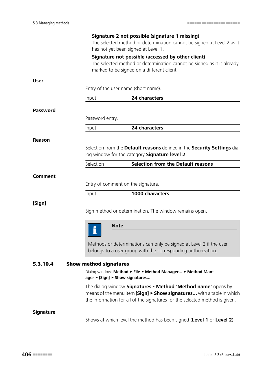 4 show method signatures | Metrohm tiamo 2.2 (ProcessLab) User Manual | Page 422 / 1644