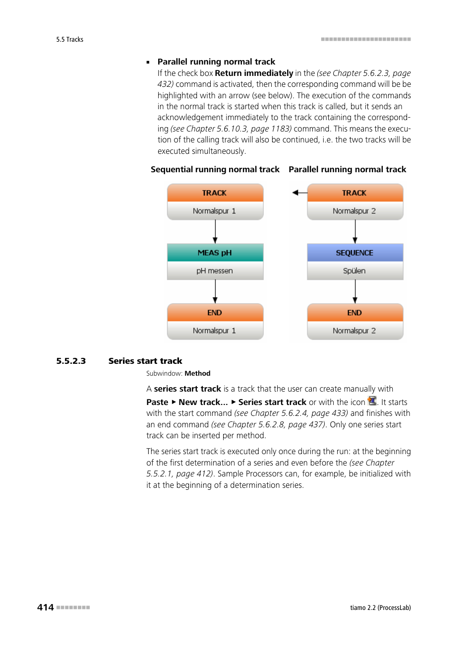 3 series start track, Series start track | Metrohm tiamo 2.2 (ProcessLab) User Manual | Page 430 / 1644