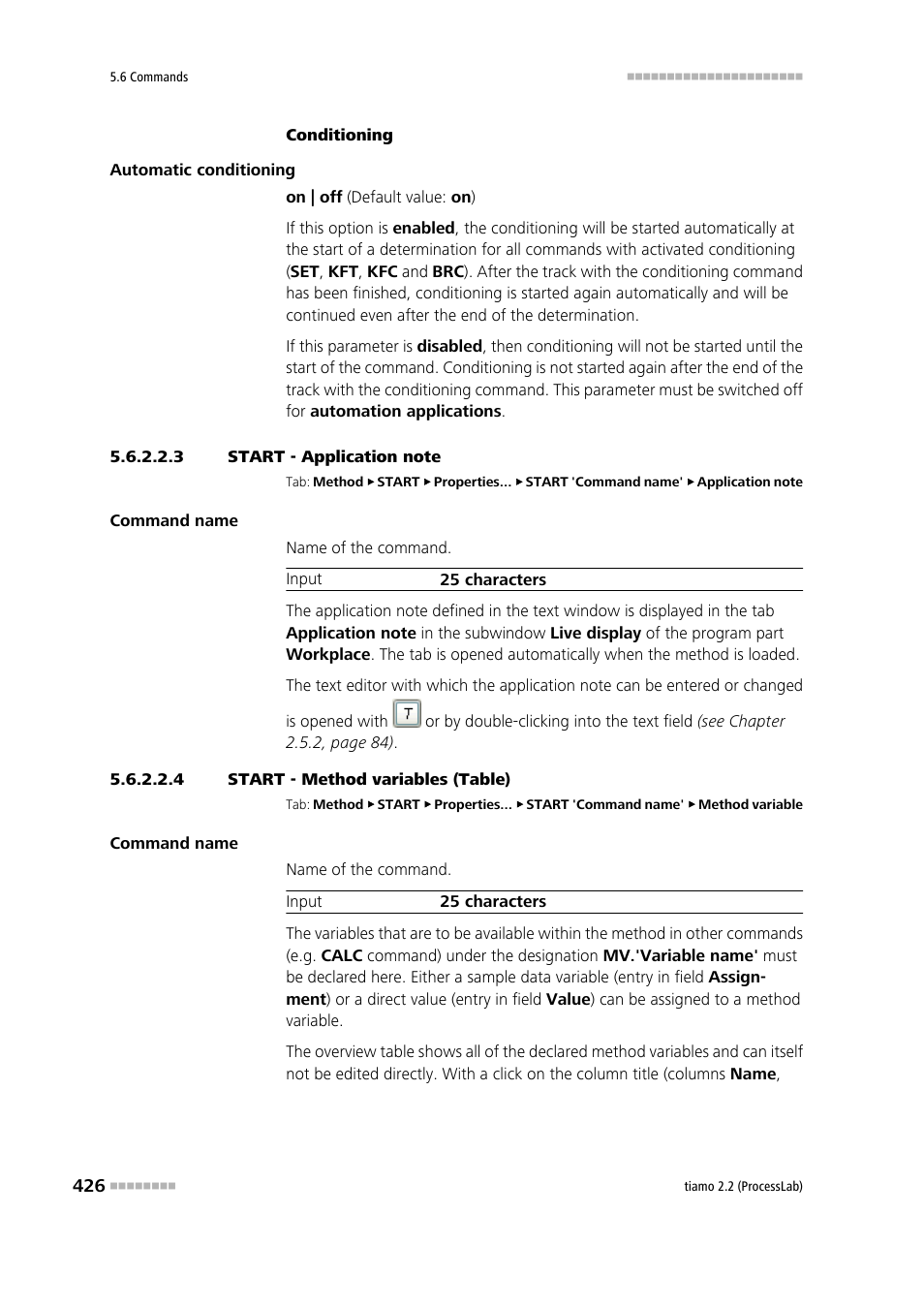 3 start - application note, 4 start - method variables (table) | Metrohm tiamo 2.2 (ProcessLab) User Manual | Page 442 / 1644