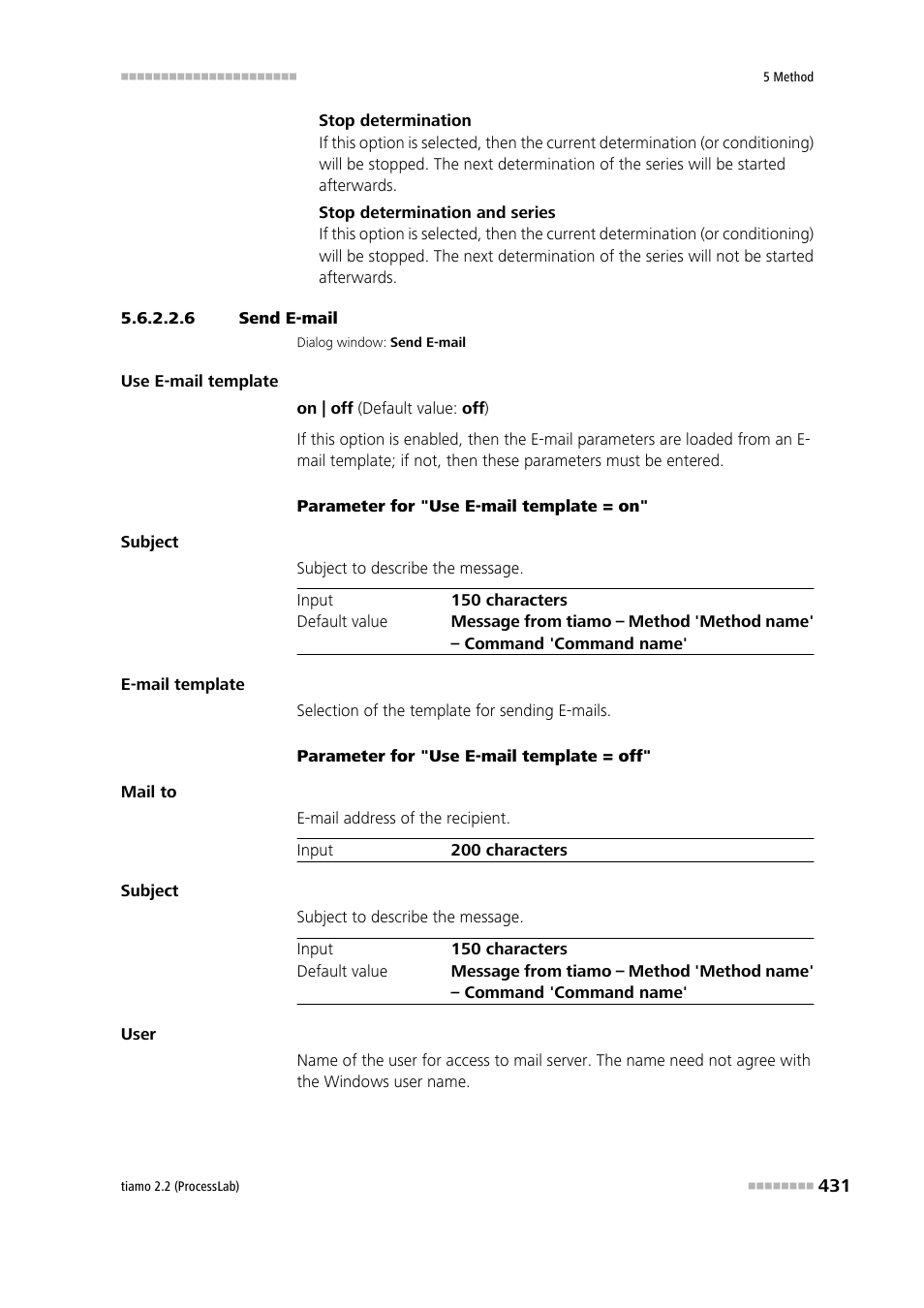 6 send e-mail | Metrohm tiamo 2.2 (ProcessLab) User Manual | Page 447 / 1644