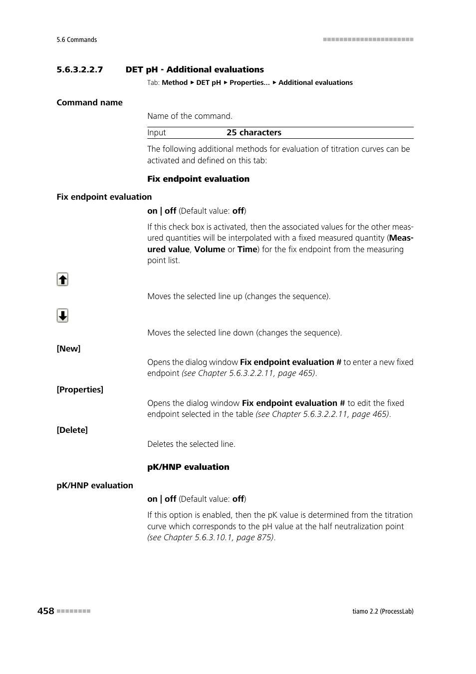 7 det ph - additional evaluations, Additional evaluations | Metrohm tiamo 2.2 (ProcessLab) User Manual | Page 474 / 1644