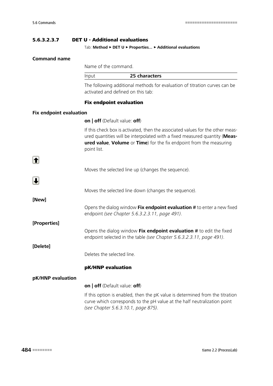 7 det u - additional evaluations, Additional evaluations | Metrohm tiamo 2.2 (ProcessLab) User Manual | Page 500 / 1644