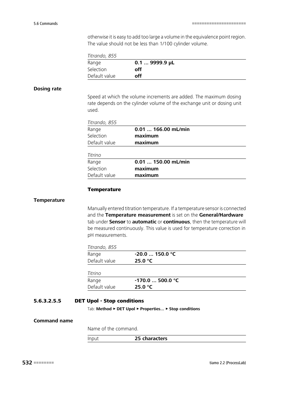 5 det upol - stop conditions, Stop conditions | Metrohm tiamo 2.2 (ProcessLab) User Manual | Page 548 / 1644