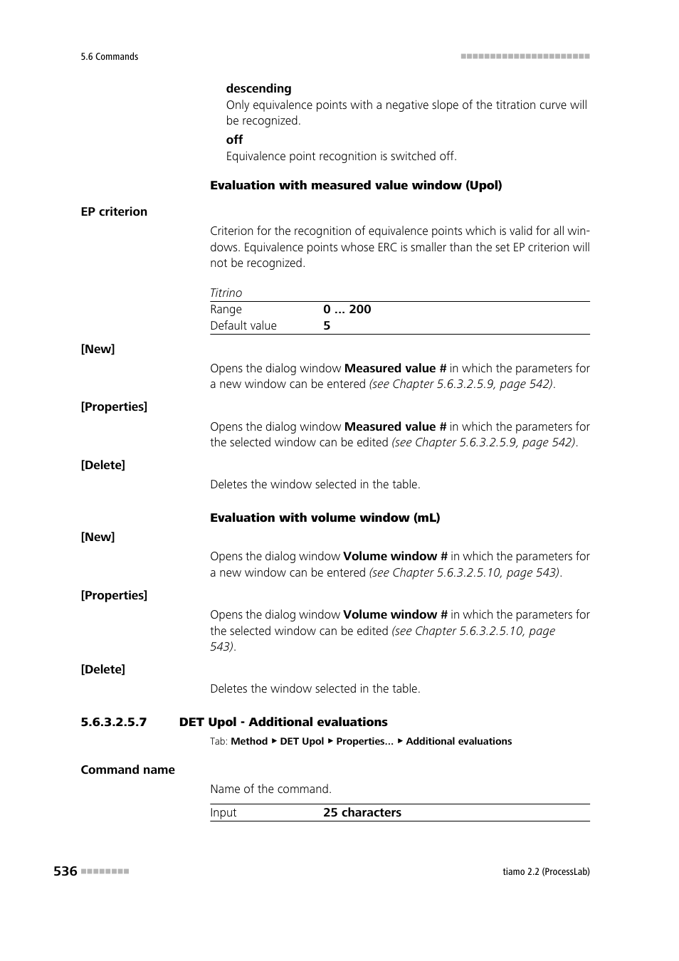 7 det upol - additional evaluations, Additional evaluations | Metrohm tiamo 2.2 (ProcessLab) User Manual | Page 552 / 1644