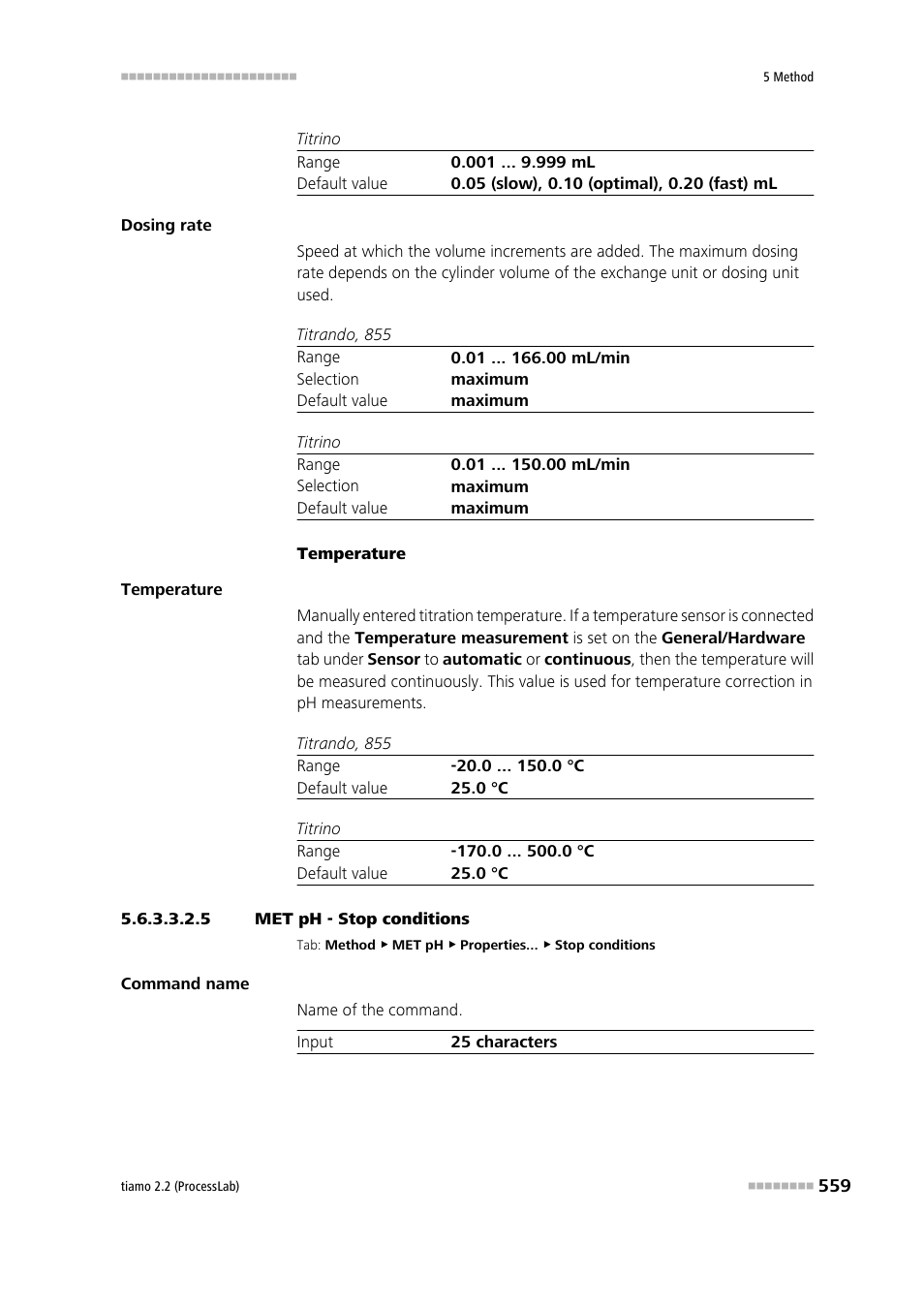 5 met ph - stop conditions, Stop conditions | Metrohm tiamo 2.2 (ProcessLab) User Manual | Page 575 / 1644