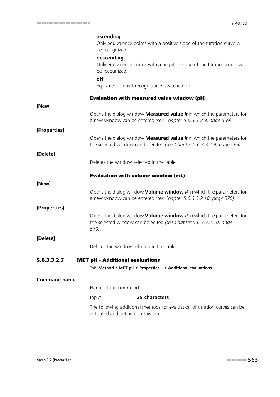 7 met ph - additional evaluations | Metrohm tiamo 2.2 (ProcessLab) User Manual | Page 579 / 1644
