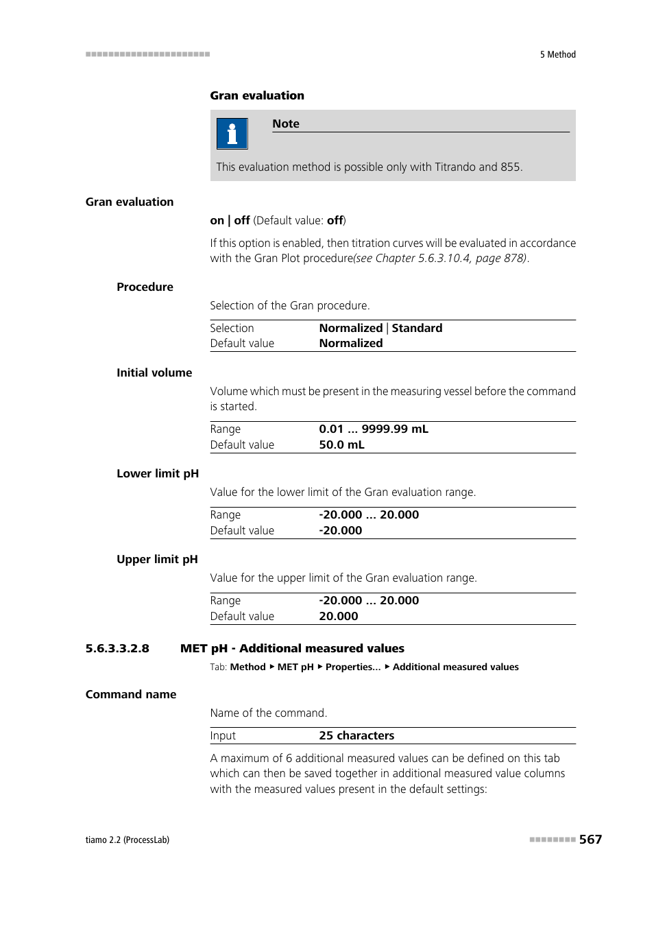8 met ph - additional measured values | Metrohm tiamo 2.2 (ProcessLab) User Manual | Page 583 / 1644