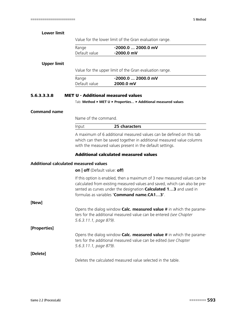 8 met u - additional measured values, Additional measured values | Metrohm tiamo 2.2 (ProcessLab) User Manual | Page 609 / 1644