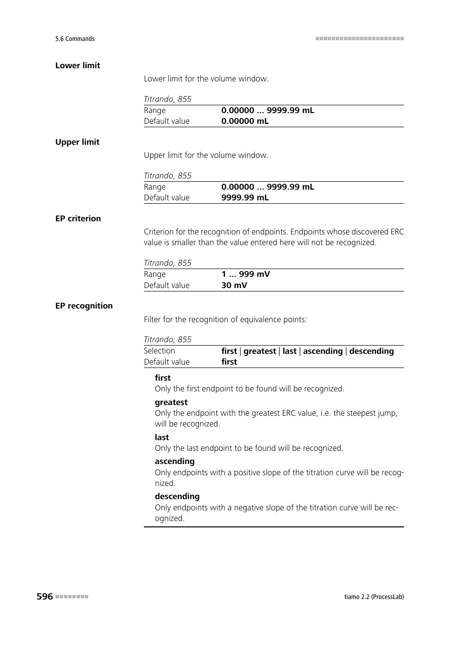 Metrohm tiamo 2.2 (ProcessLab) User Manual | Page 612 / 1644