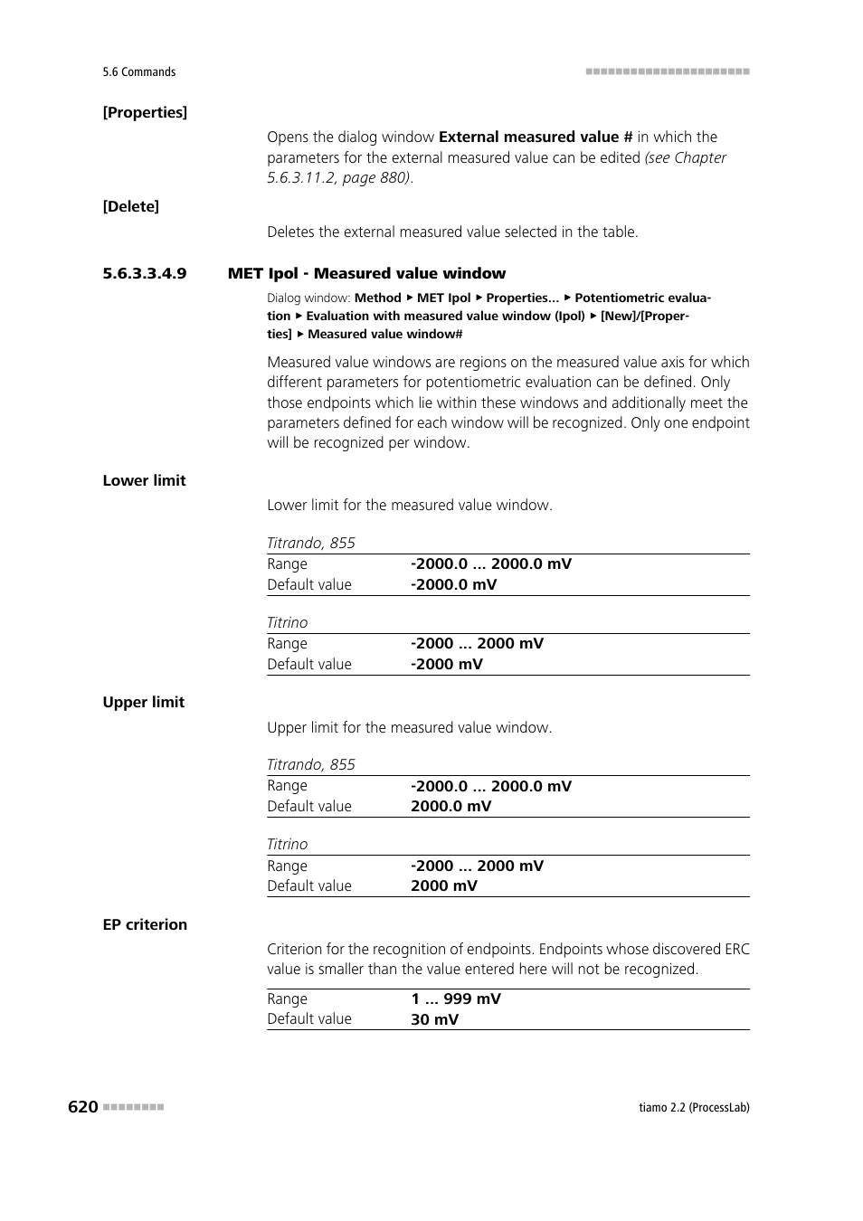 9 met ipol - measured value window | Metrohm tiamo 2.2 (ProcessLab) User Manual | Page 636 / 1644