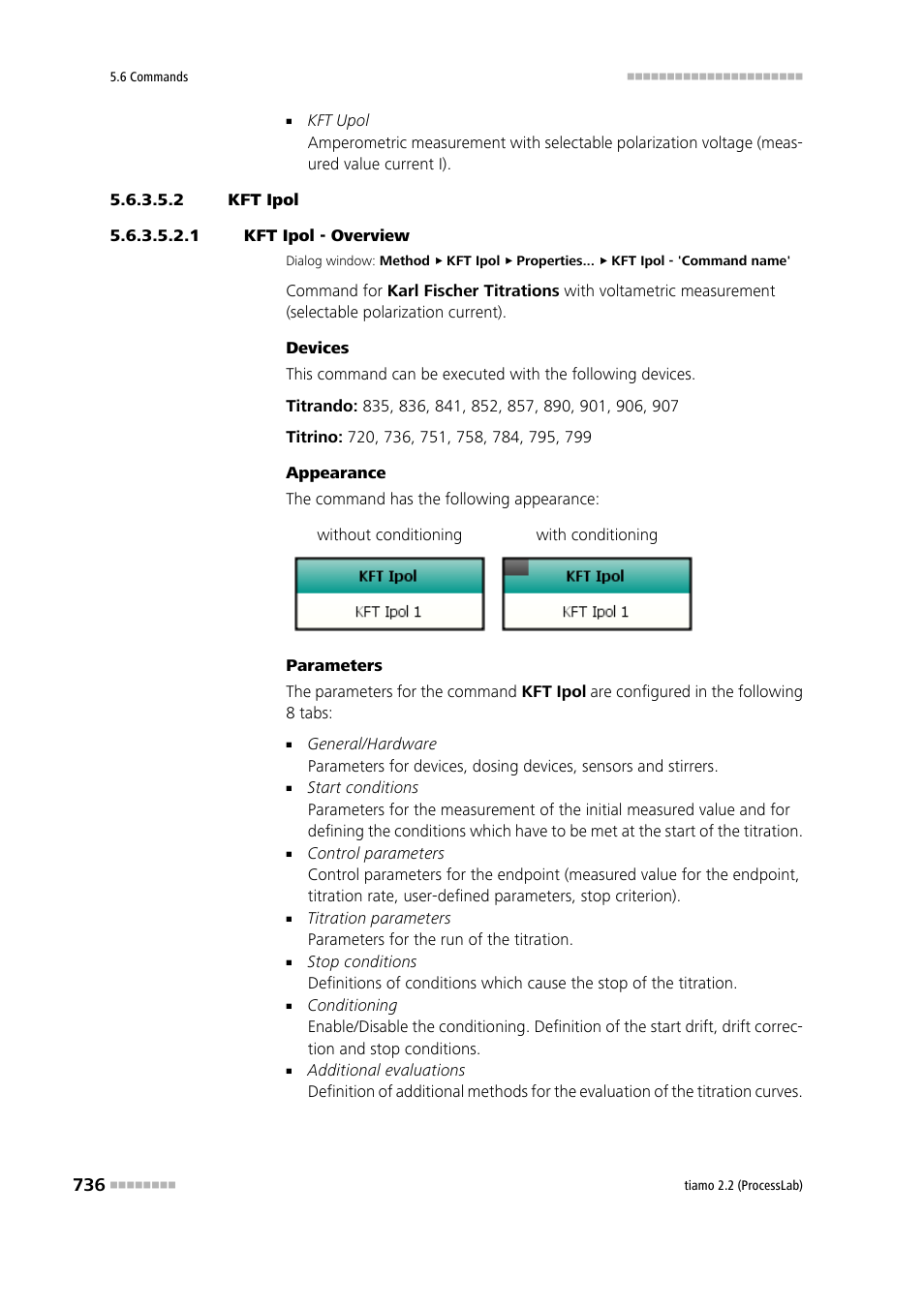 2 kft ipol, 1 kft ipol - overview | Metrohm tiamo 2.2 (ProcessLab) User Manual | Page 752 / 1644