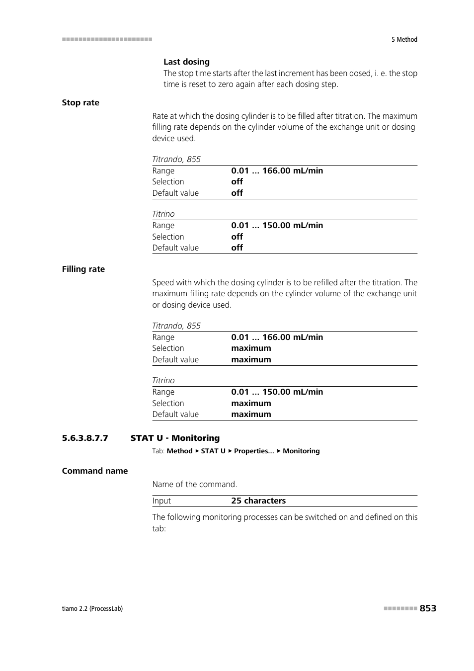 7 stat u - monitoring, Monitoring | Metrohm tiamo 2.2 (ProcessLab) User Manual | Page 869 / 1644