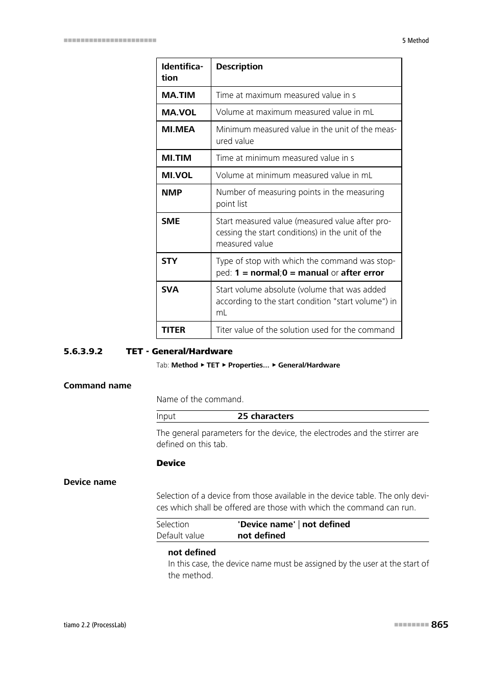 2 tet - general/hardware, General/hardware | Metrohm tiamo 2.2 (ProcessLab) User Manual | Page 881 / 1644