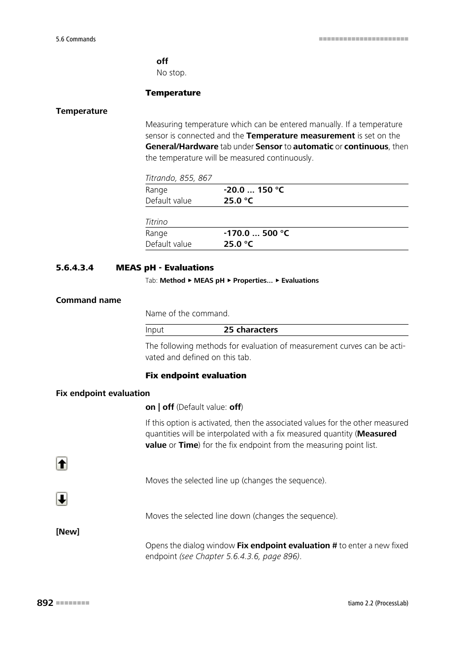 4 meas ph - evaluations, Evaluations | Metrohm tiamo 2.2 (ProcessLab) User Manual | Page 908 / 1644