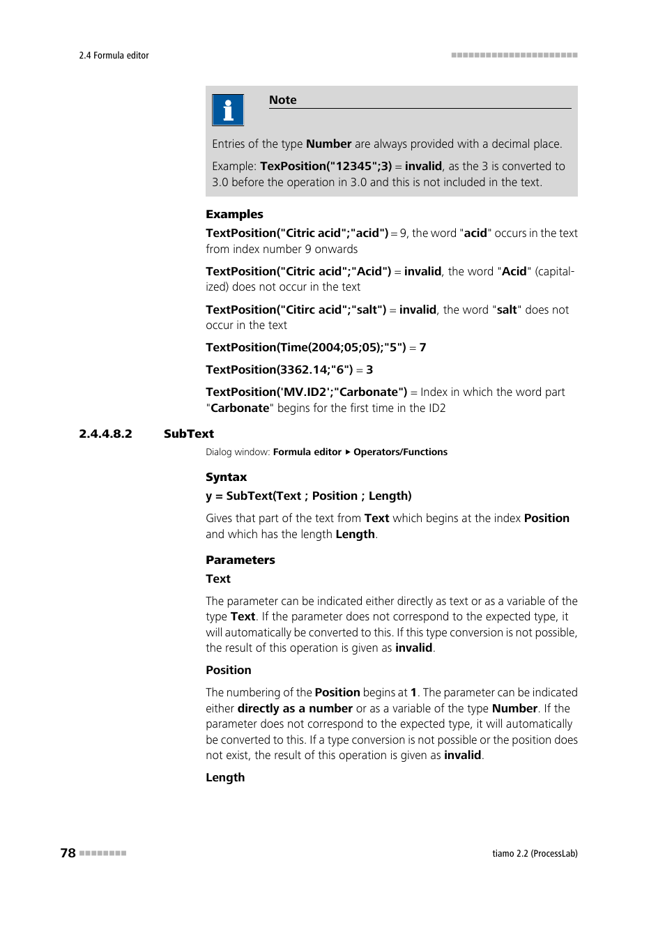 2 subtext, Subtext | Metrohm tiamo 2.2 (ProcessLab) User Manual | Page 94 / 1644