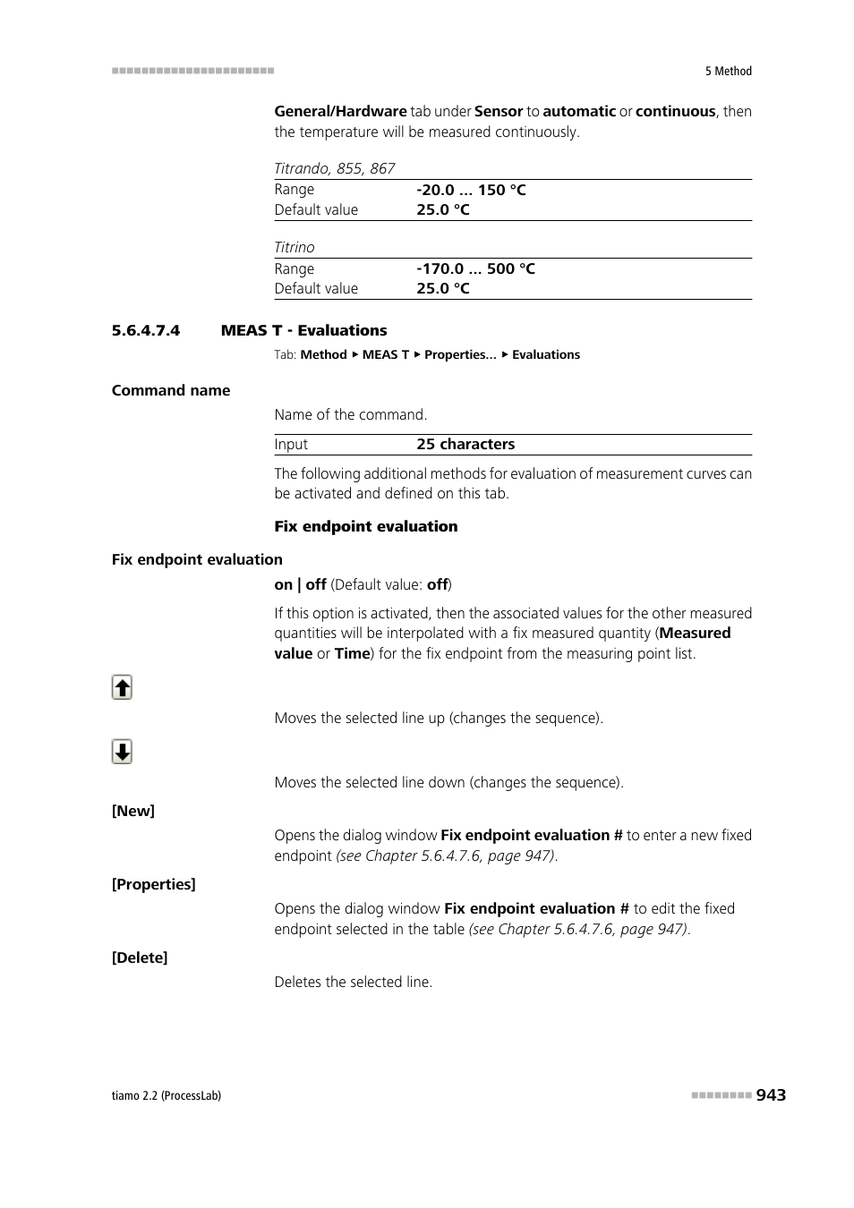 4 meas t - evaluations, Evaluations | Metrohm tiamo 2.2 (ProcessLab) User Manual | Page 959 / 1644