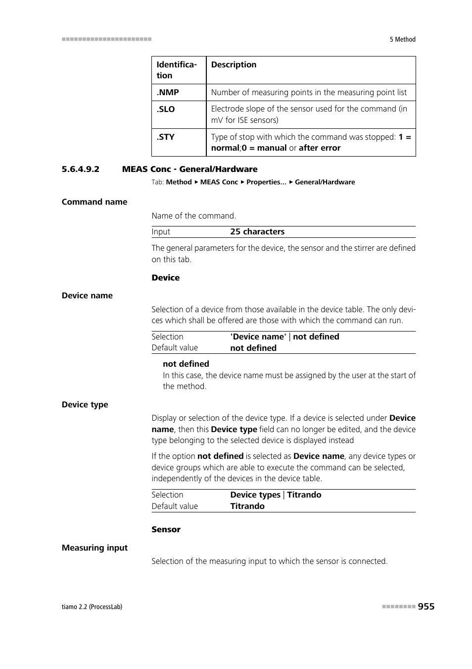 2 meas conc - general/hardware, General/hardware | Metrohm tiamo 2.2 (ProcessLab) User Manual | Page 971 / 1644