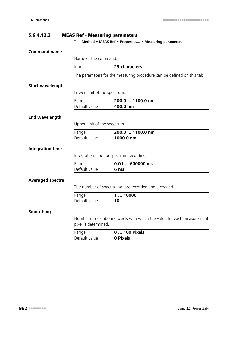 3 meas ref - measuring parameters, Measuring parameters | Metrohm tiamo 2.2 (ProcessLab) User Manual | Page 998 / 1644