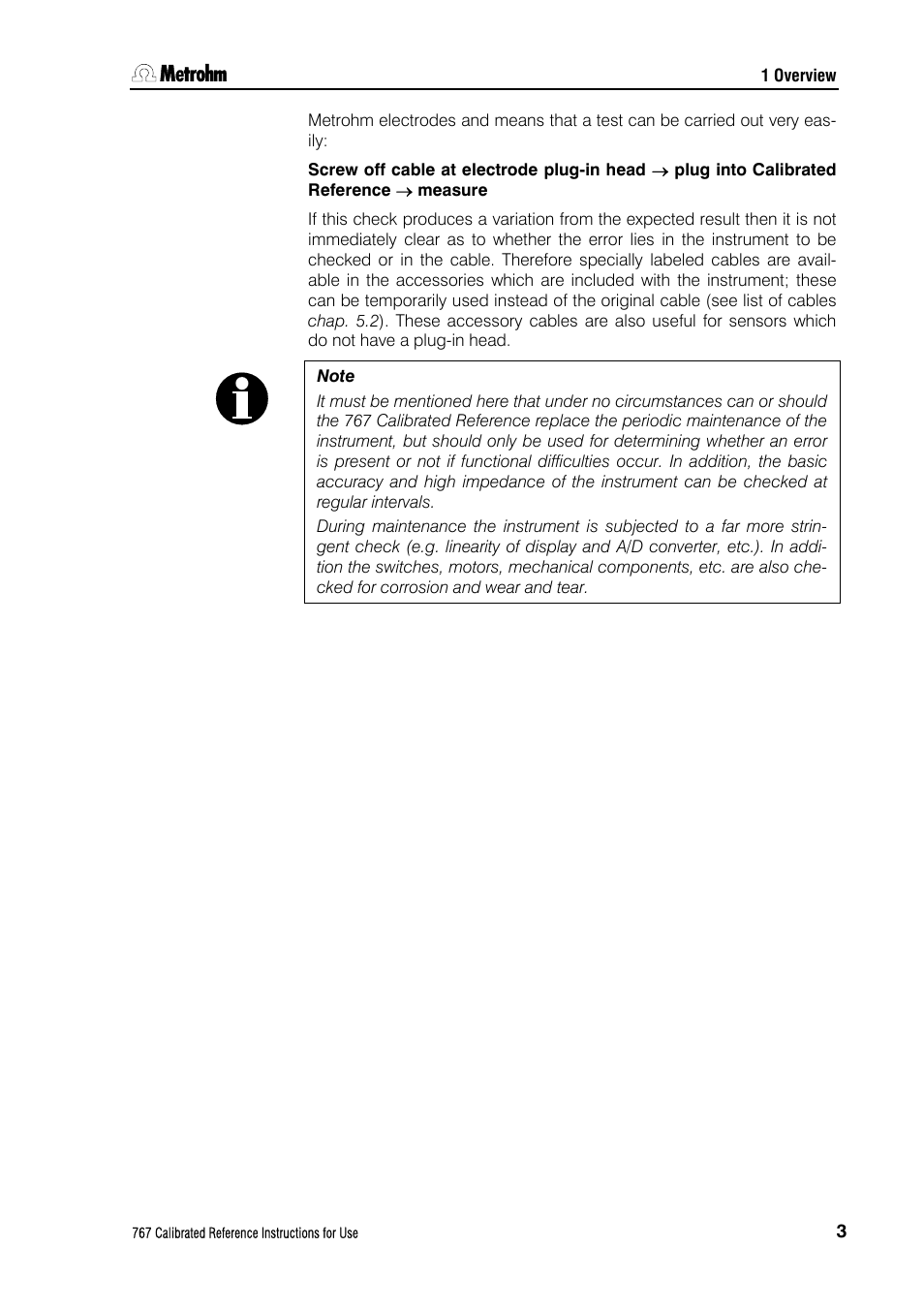 Metrohm 767 Calibrated Reference User Manual | Page 7 / 23