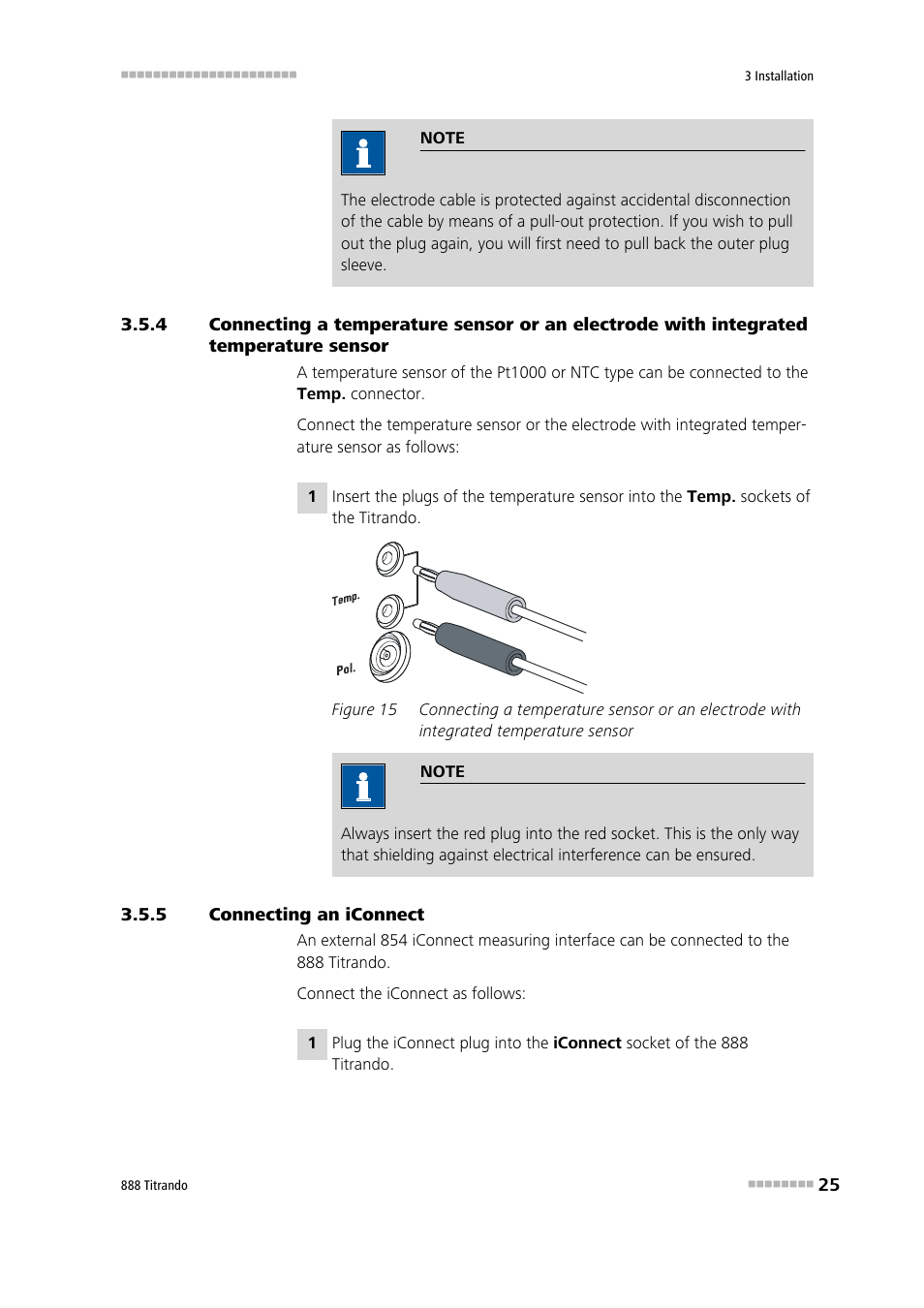 5 connecting an iconnect, Connecting an iconnect, Figure 15 | Metrohm 888 Titrando User Manual | Page 33 / 57