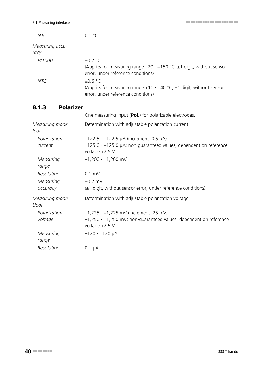 3 polarizer, Polarizer | Metrohm 888 Titrando User Manual | Page 48 / 57